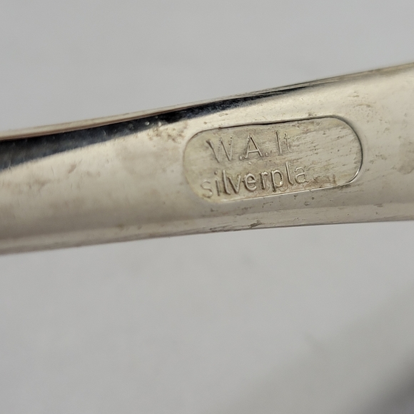 W.A. Silver Plated Spork & Spoon Serving Set Made in Italy 9” Salad, - Picture 12 of 12